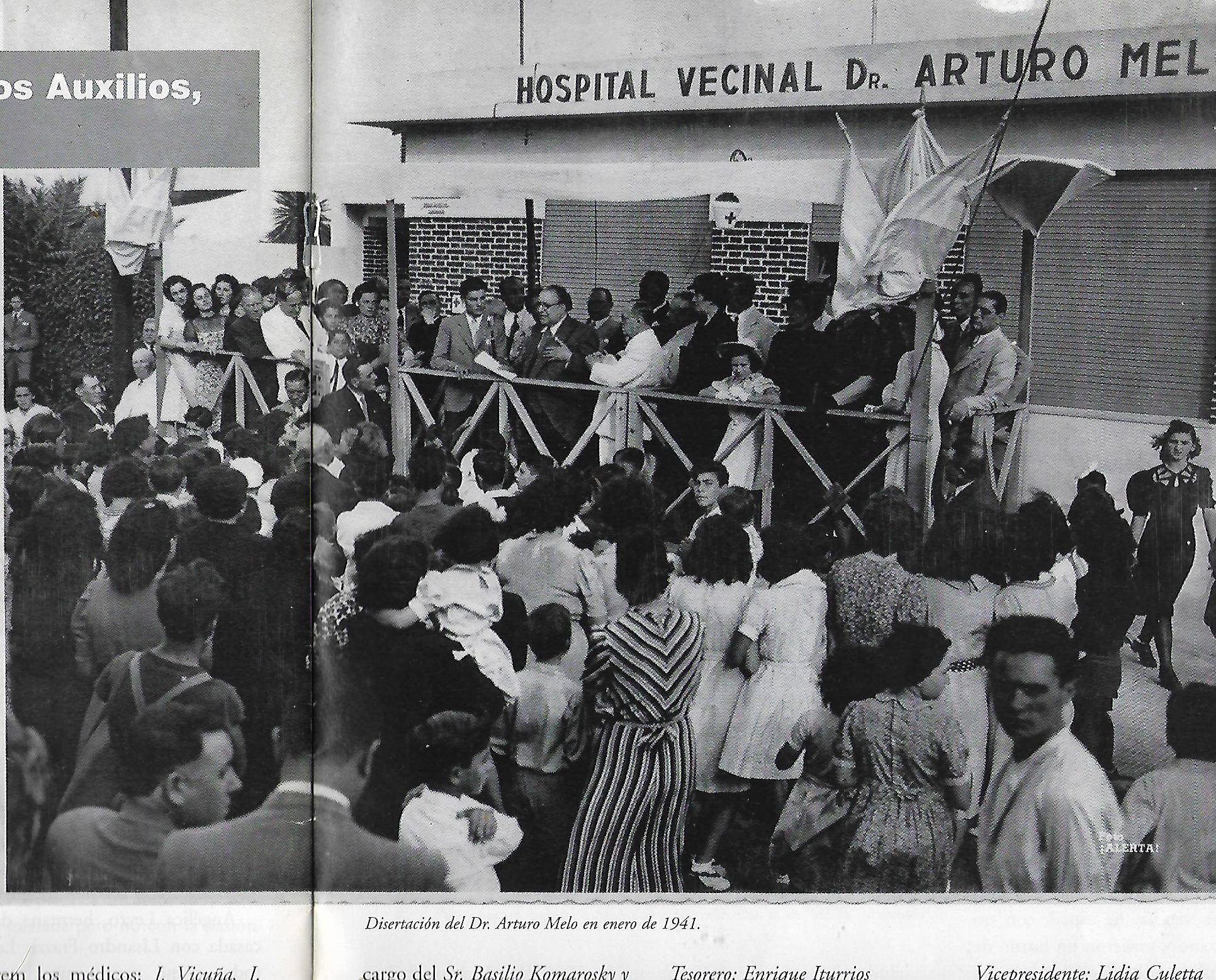 Foto histórica Hospital Arturo Melo Remedios de Escalada